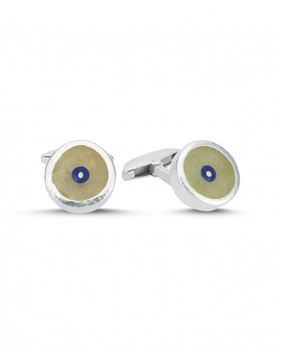 Silver Evil Eye Cufflinks