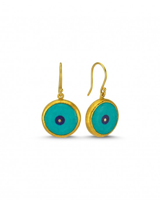 Evil Eye Earrings With Turquoise