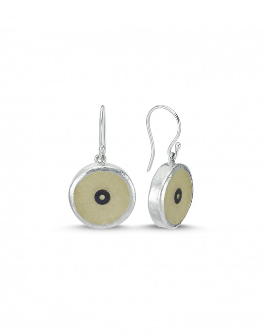 Silver Evil Eye Earrings