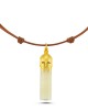 Athena Helmet Necklace with Leather Strap