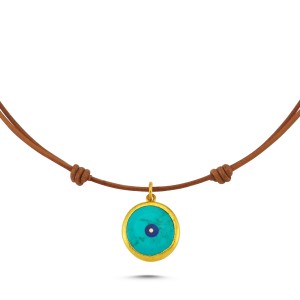 Small Evil Eye Necklace With Turquoise