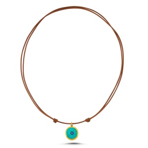 Small Evil Eye Necklace With Turquoise