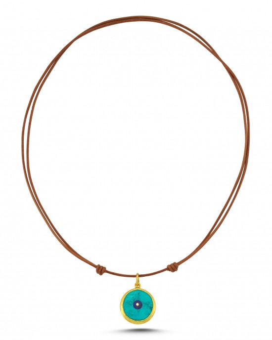 Small Evil Eye Necklace With Turquoise