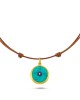 Small Evil Eye Necklace With Turquoise