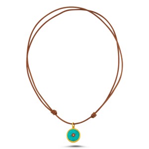 Big Evil Eye Necklace With Turquoise