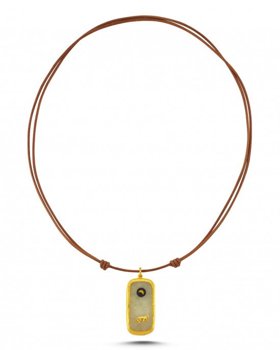 Rectangle Evil Eye Necklace