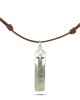 Silver Athena Helmet Necklace with Leather Strap