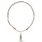 Silver Athena Helmet Necklace with Leather Strap