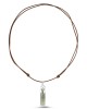 Silver Athena Helmet Necklace with Leather Strap