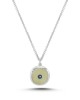 Silver Evil Eye Necklace With Silver Chain