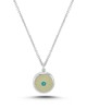 Silver Evil Eye Necklace With Silver Chain